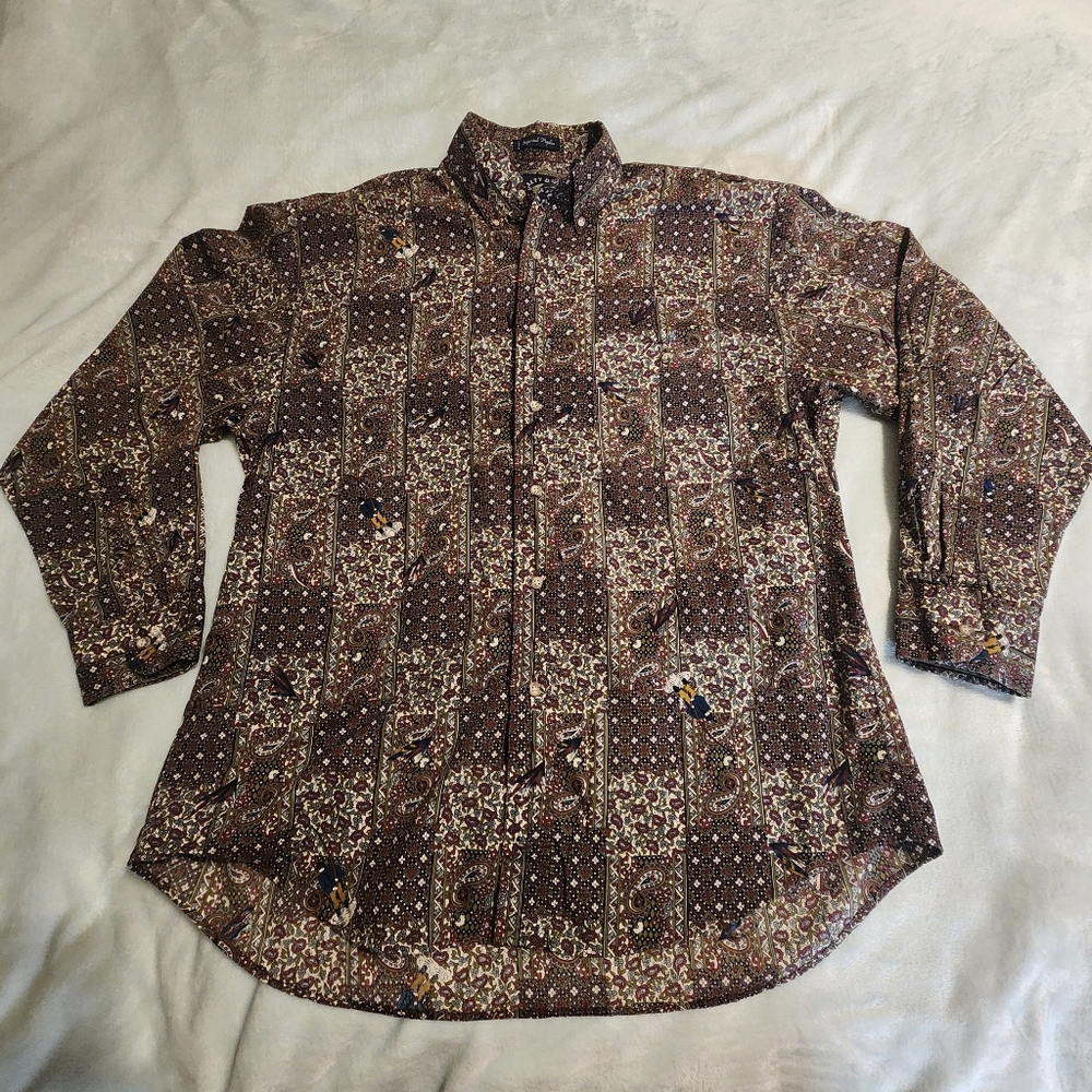 Gant‎ Salty Dog Mens Shirt Paisley Fishermen Imperial Poplin Button Long Sleeve